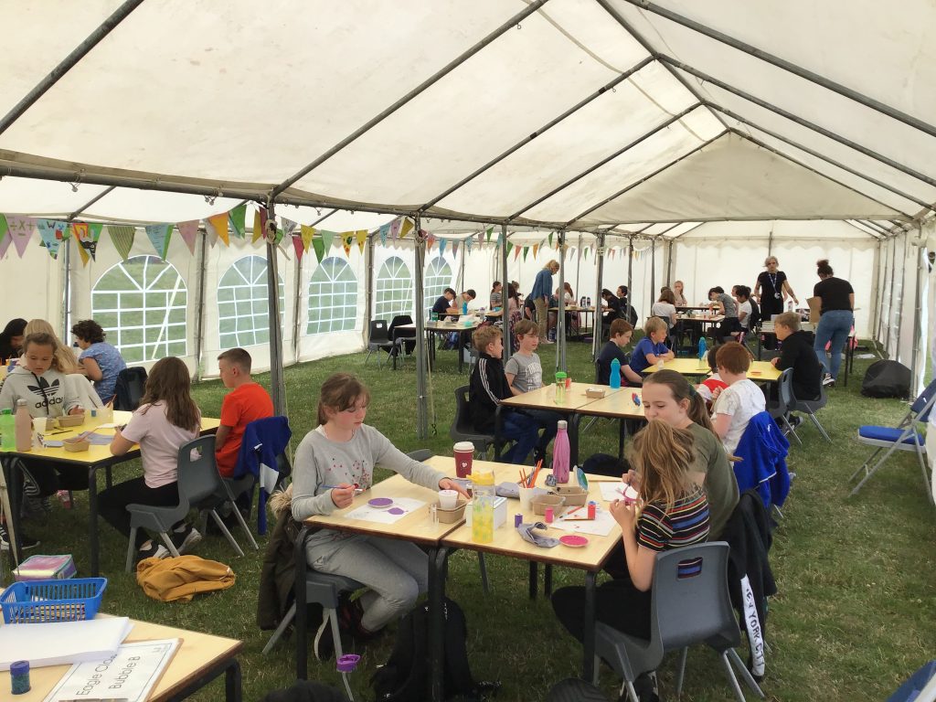 Westfield Primary Academy marquee and transition wee