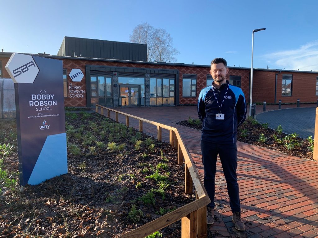 Sir Bobby Robson School headteacher Adam Dabin